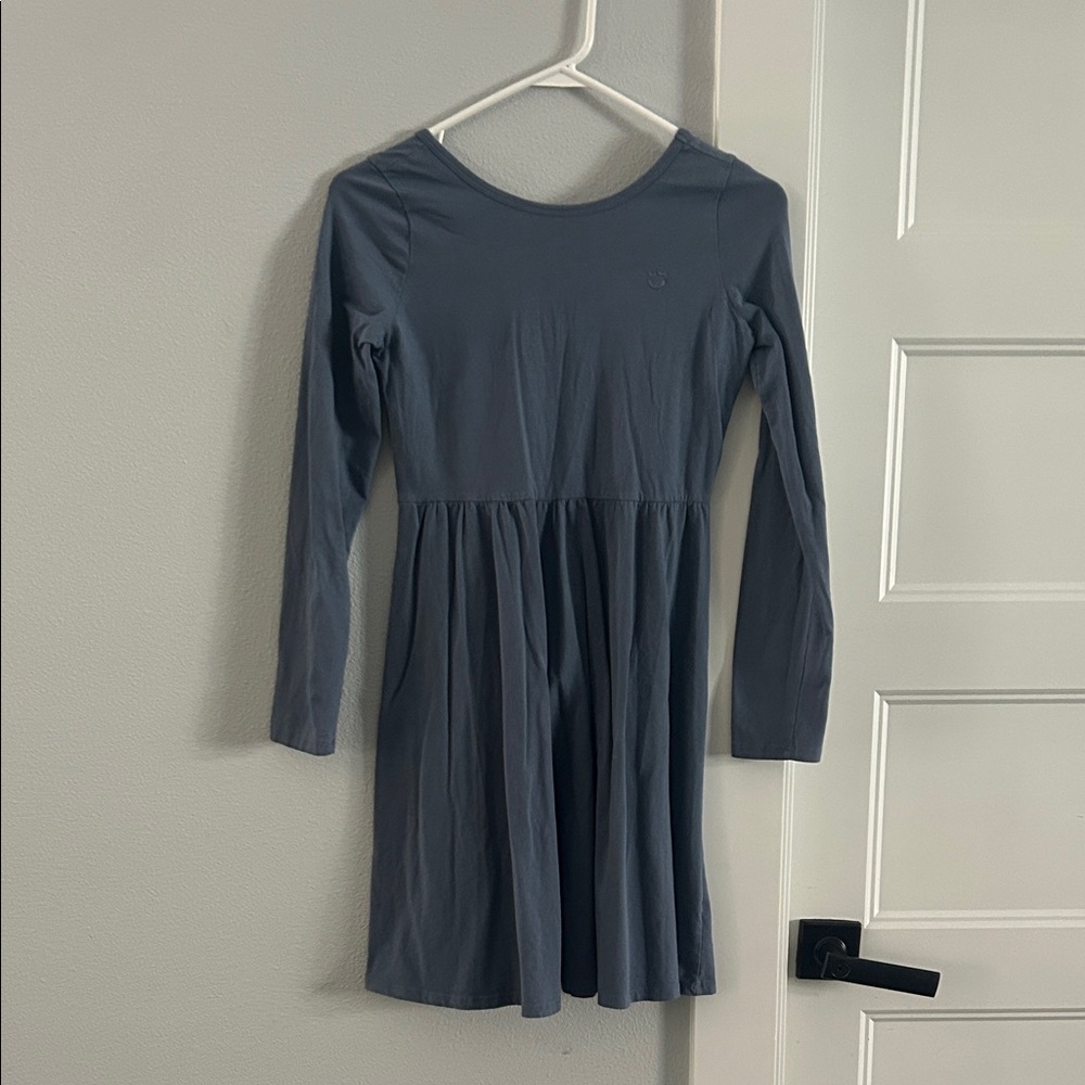 Nordstrom Blue Pleated Fit and Flare Dress